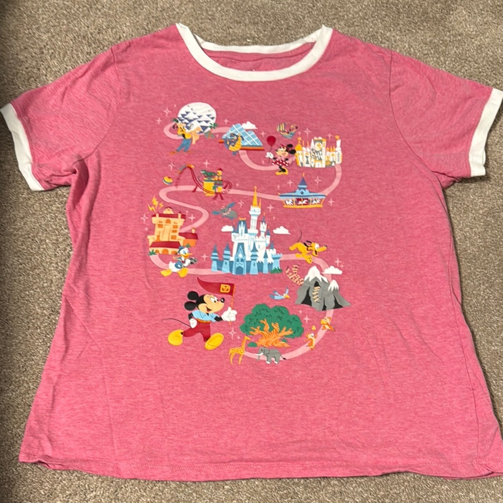 Disney Pink Women’s Shirt with Mickey Mouse Print